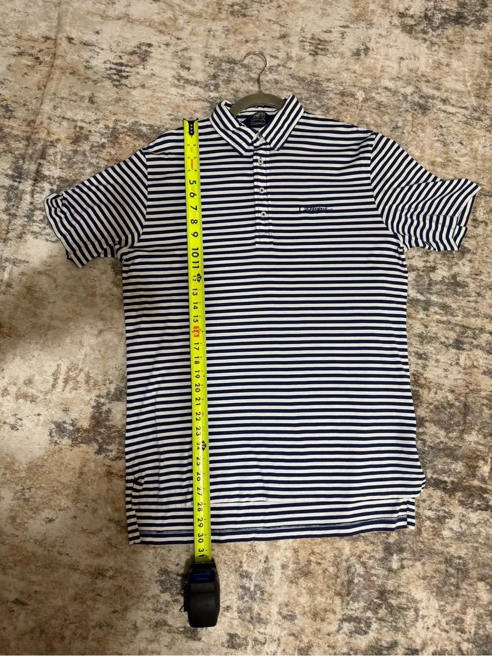 Polo Golf Ralph Lauren Men's Navy/White Striped Polo Golfcore Coastal Grandpa